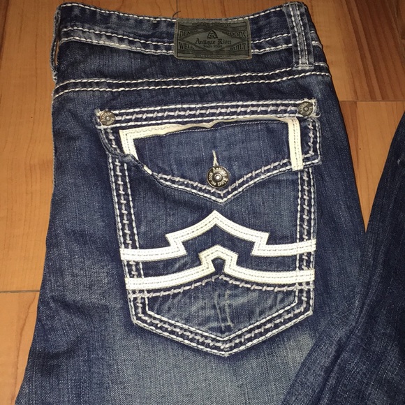 antique rivet mens denim jeans